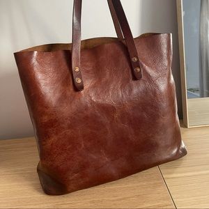 WP Standard Tan Leather Vintage Tote Bag